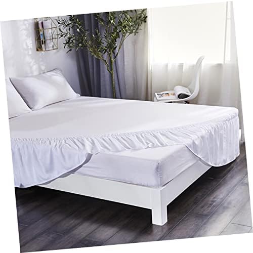 Elastic Bed Skirt - Ruffled Pleated Design for Full Bed Coverage