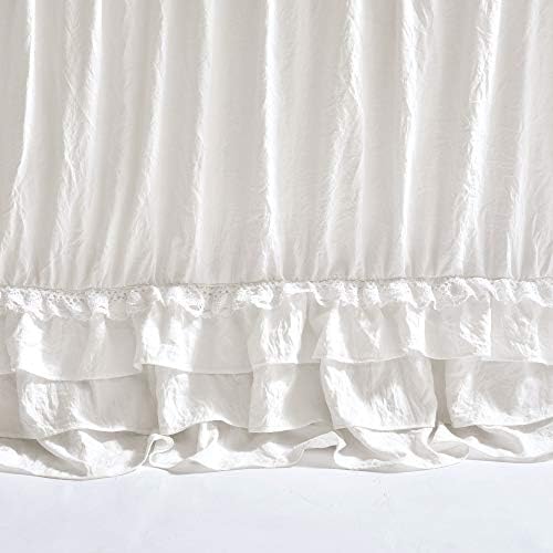 Lush Decor Ella Ruffle Lace Bedspread Set Queen White