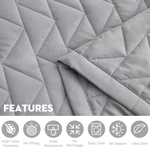 Blythease Oversized King Bedspread Set Grey 128x120