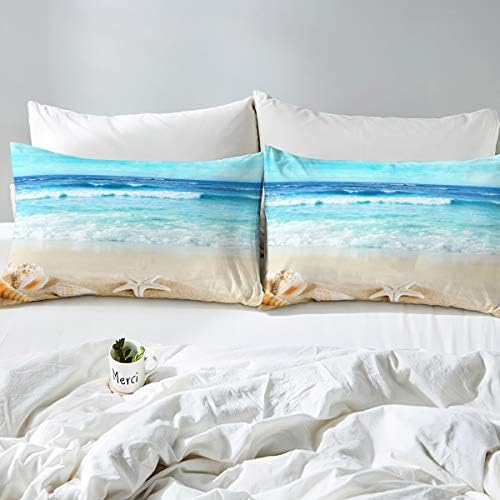 Feelyou Hawaii Beach Bedding Set 3Pcs Queen Size