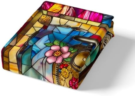 Manfei Retro Floral Duvet Cover Set Twin Size