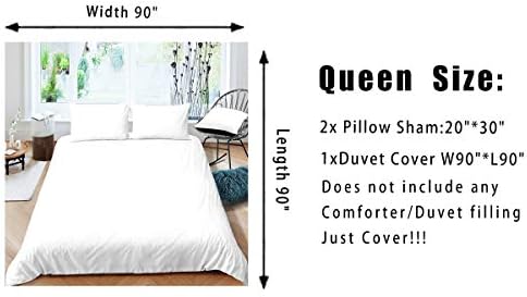 Feelyou Wild Mushroom Duvet Cover Set for Kids Queen Size
