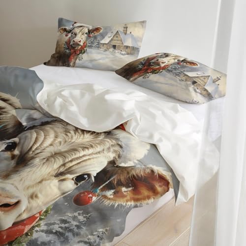 LooPoP Christmas Comforter Set California King 3 Piece