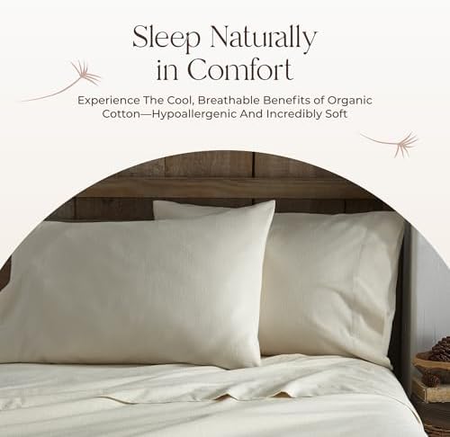 Whisper Organics Organic Flannel Sheets Twin XL Set