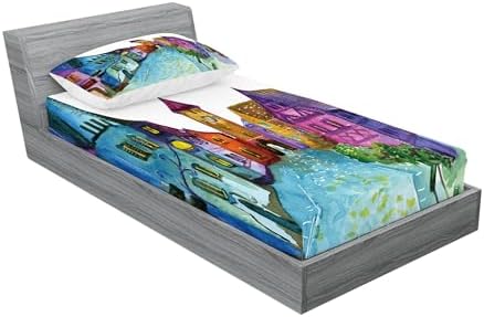 Ambesonne Cartoon Sheet Pillow Sham Set Twin Size