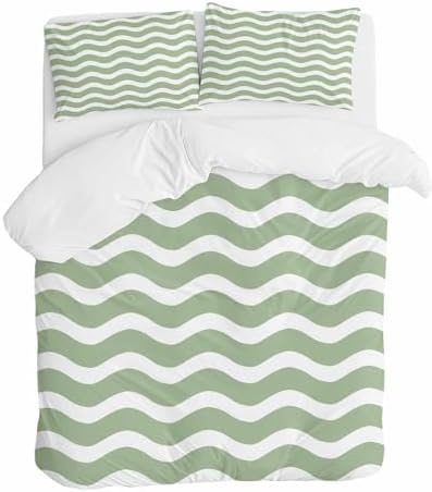 ZOE GARDEN Sage Green Duvet Cover Set 3 Pieces Full Size