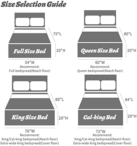 HZ HY Oversized King Bedspread Set 138x122