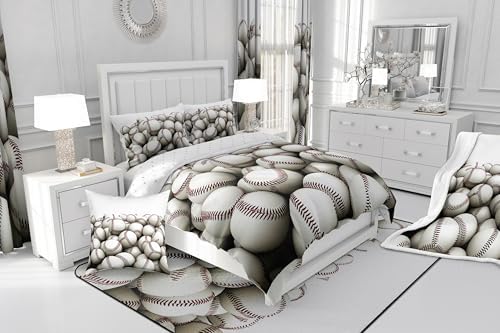 Erosebridal Baseball Pile Duvet Cover Set Twin Size