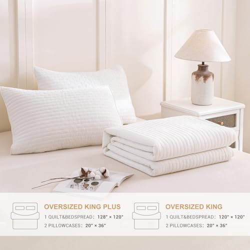 Sanracie Stonewashed King Quilt Set 3PCS Extra Large