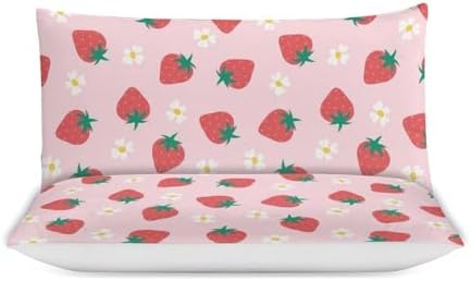 Strawberry Kids Duvet Cover Set with 68x86in Quilt and 20x30in Pillow Shams
