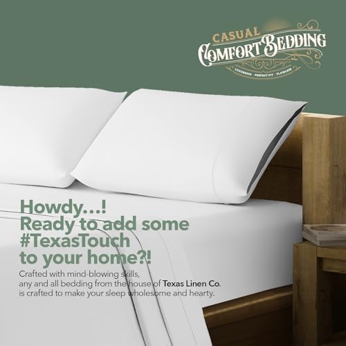 Texas Linen Co Organic Cotton Percale Sheets Twin XL Set