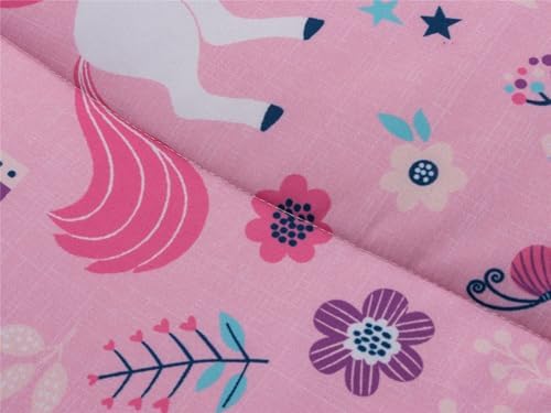 NTBED Unicorn Zip Comforter Set Twin Pink