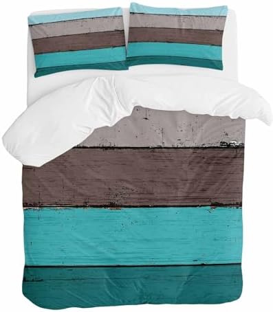 ZOE GARDEN Aqua Grey Duvet Cover Set