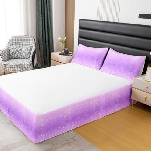 Feelyou White Love Bed Skirt Queen Size