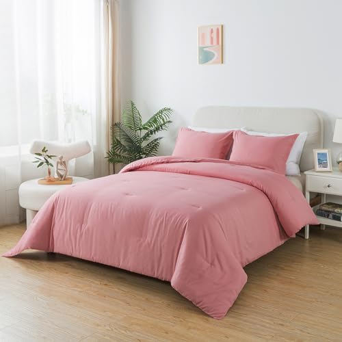 Caressma Pink Comforter Set King Size 3PCS 1