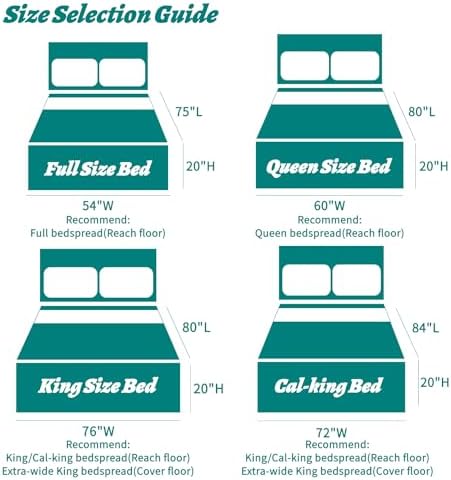 HZ HY Oversized King Bedspread Set - Teal Blue