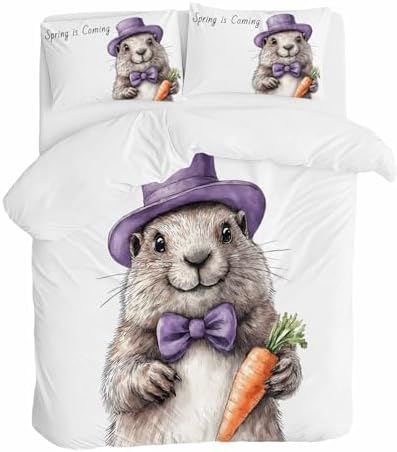 ZOE GARDEN Groundhog Day Cal King Duvet Cover Set