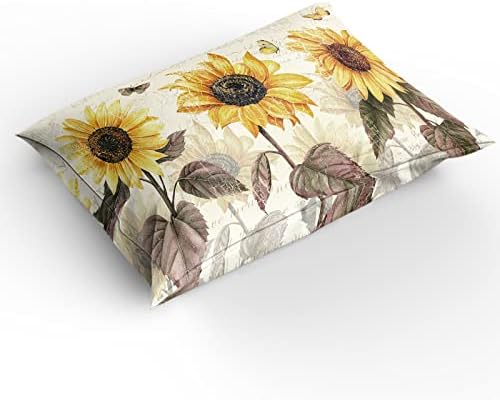LooPoP 4PCS California King Duvet Cover Set with Butterfly Flowers