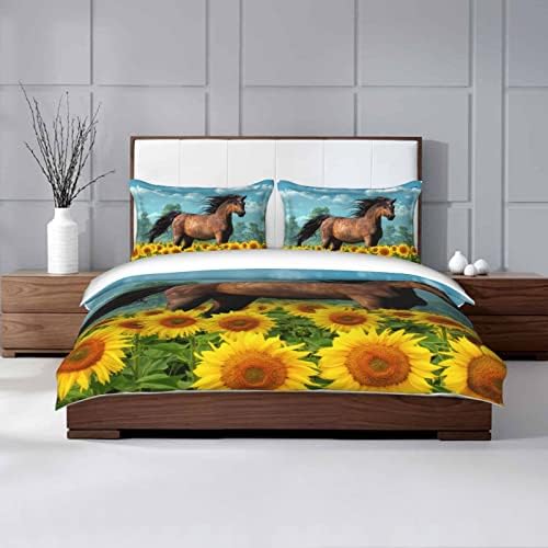 Yilad Sunflower Duvet Cover Set 3 Piece Twin Size