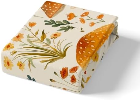 Feelyou Wild Mushroom Duvet Cover Set for Kids Queen Size