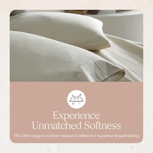 Whisper Organics Organic Flannel Sheets Twin XL Set