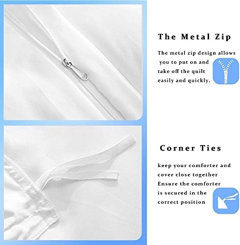 ZZXHG Duvet Cover Set Full Size 3D Print Microfiber