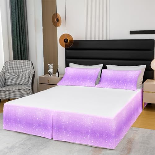 Feelyou White Love Bed Skirt Queen Size