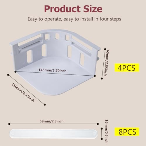 JENHOME Bed Sheet Holders for Corners with 8 Straps