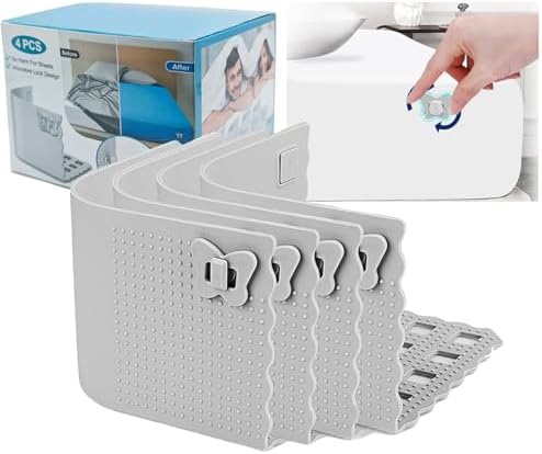 AOBOD Bed Sheet Holders - Firm Tight for All Sizes Grey