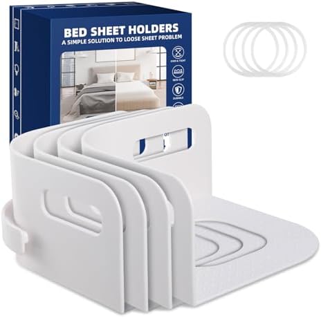 SARIUROS Bed Sheet Holders with Silicone Rings