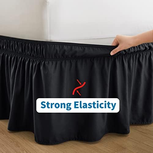 Entisn Adjustable Bed Skirt for Twin Twin XL Beds