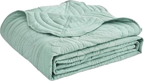DaisyHuang Oversized Bedspread Set 5 Piece Seaglass
