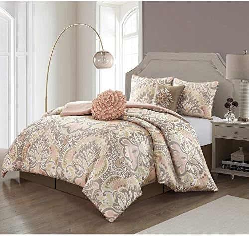 TRP 6-Piece Abstract Pink Comforter Set