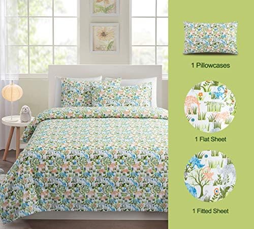 Vonty Jungle Kids Bed Sheet Set Twin