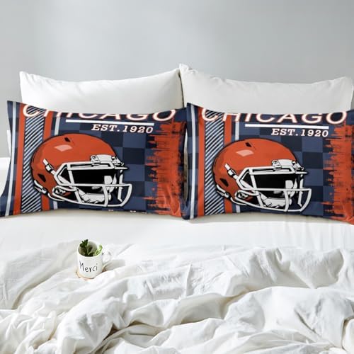 Custom Name Football City Fitted Sheet Set Twin Size