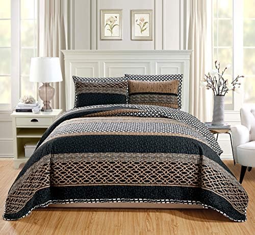 Grand Linen 3-Piece Queen Size Reversible Bedspread Set