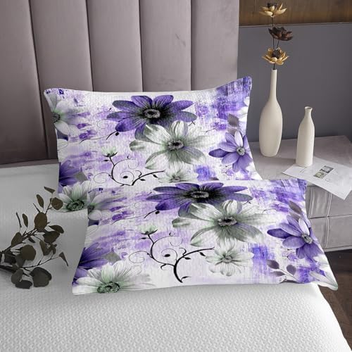 Erosebridal Chic Floral Coverlet Twin Set Purple Gradient