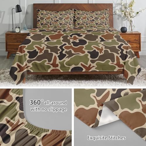 Zzzboro 4-Piece Camouflage Bed Sheet Set Queen Size