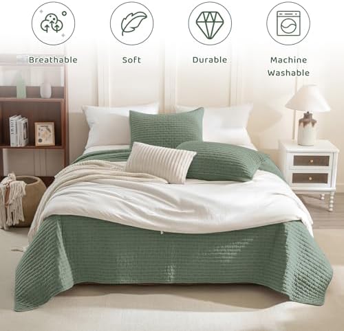 Sanracie 3PCS Extra Large King Quilt Set