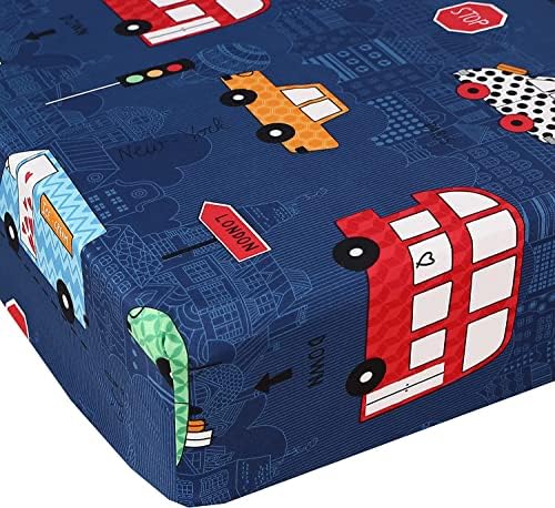 MAG 3Pcs Cartoon Car Bedding Set Queen Size