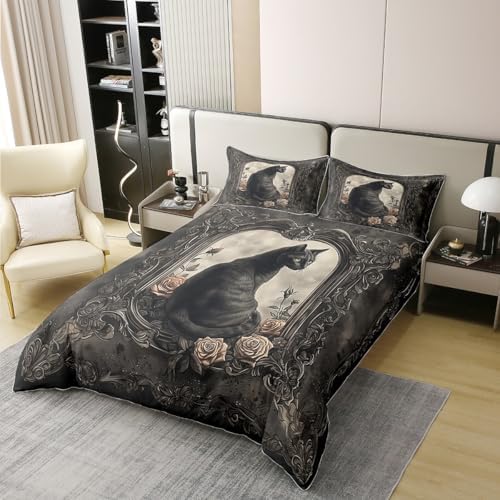 Manfei Black Cat Kids Duvet Cover Set 1