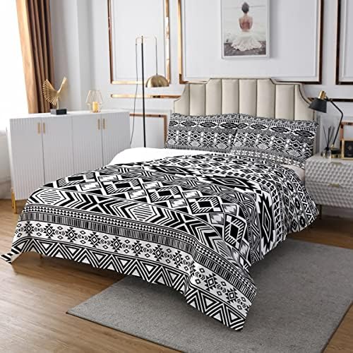 Southwestern Quilt Set Queen Boho Aztec Bedspread Coverlet Set with 2 Pillow Cases