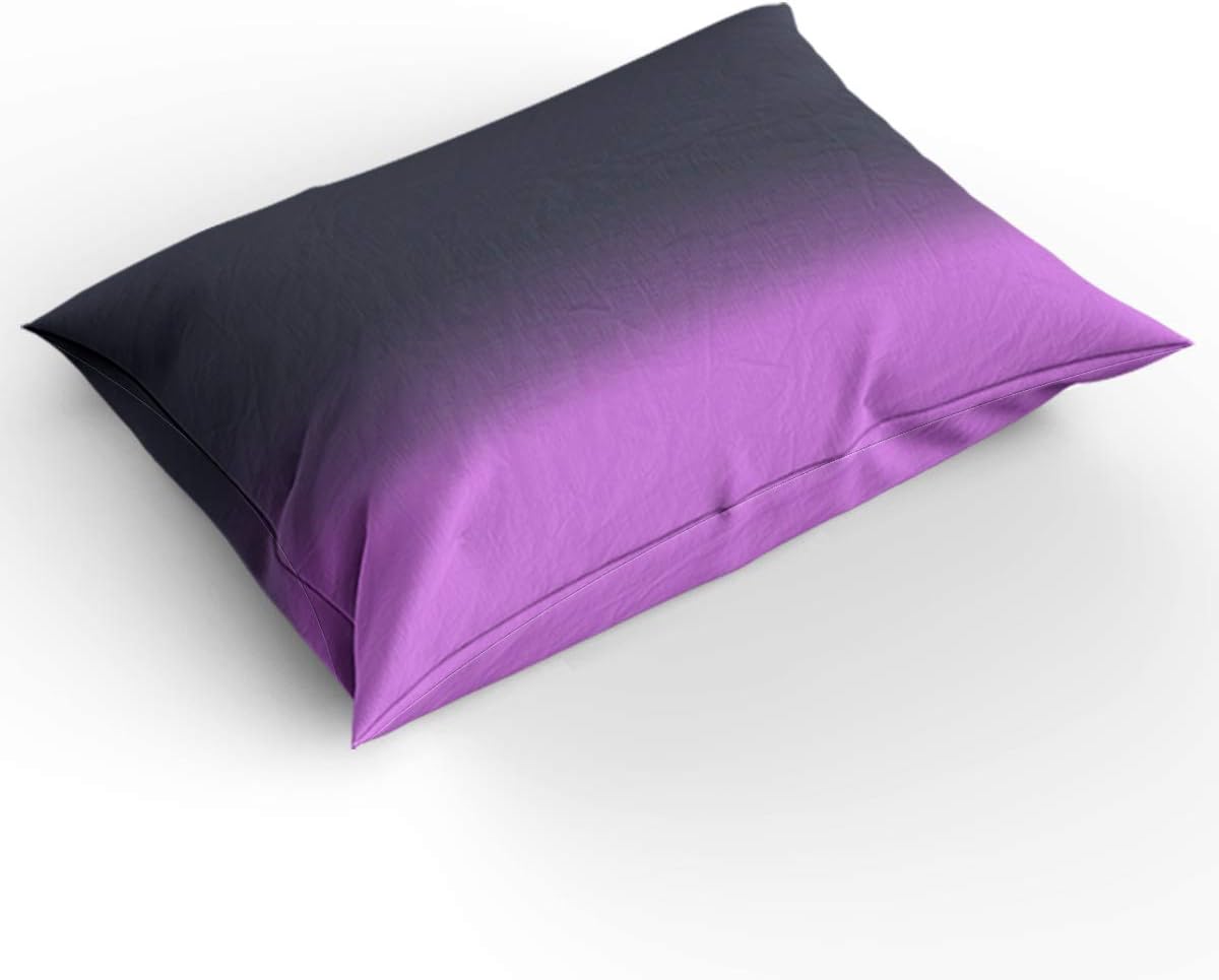 LooPoP 4PCS California King Duvet Set Purple Grey Ombre