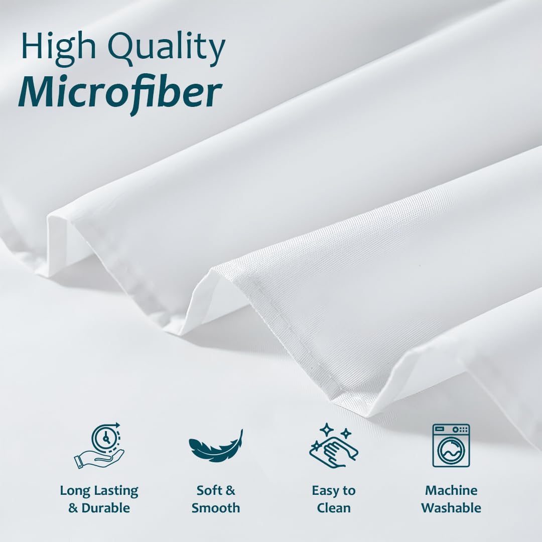 Shreem Linen Ruffled Bed Skirt King Size White