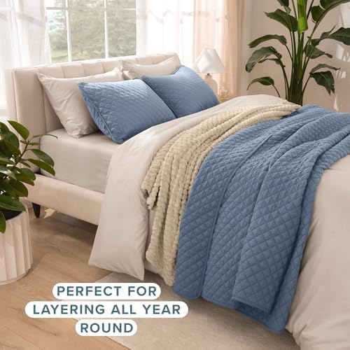 Bare Home Coverlet Set - Coronet Blue TwinTwin XL