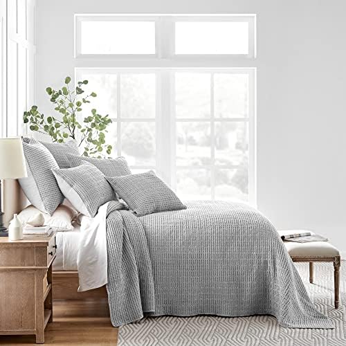 Levtex Home Mills Waffle Grey Bedspread Set