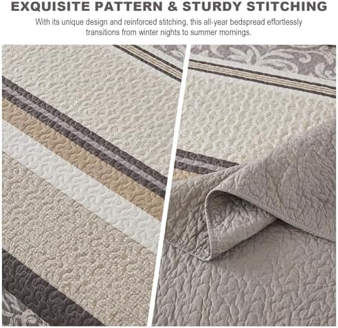 FineStichery Farmhouse King Bedspread Set 120x120