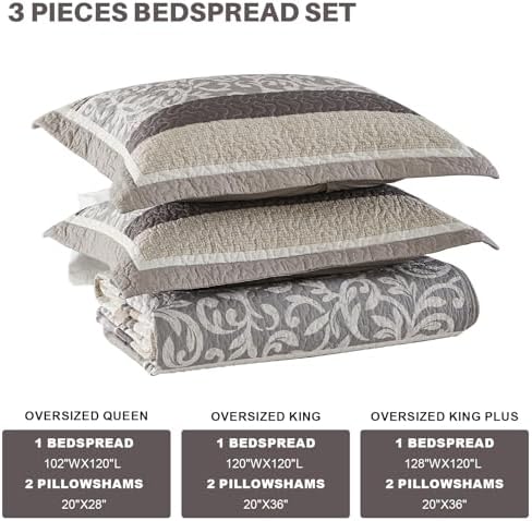 FineStichery Farmhouse King Bedspread Set 120x120