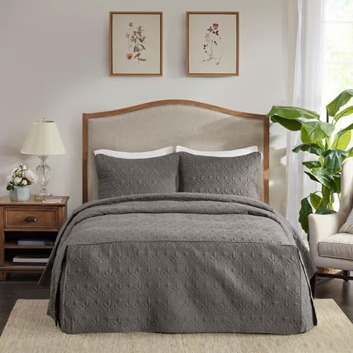 Madison Park Queen Bedspread Dark Grey