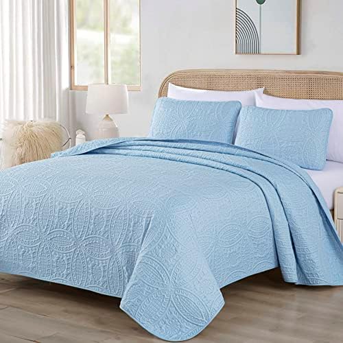 Chezmoi Collection Austin 3-Piece Bedspread Set